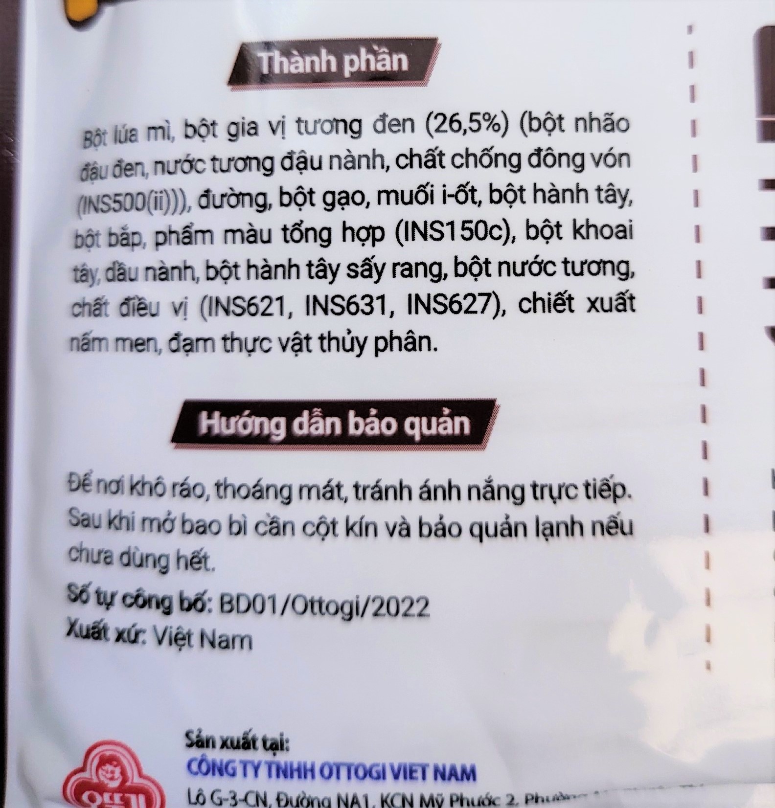 [Gói 100g - VN] BỘT TƯƠNG ĐEN OTTOGI Jjajang Powder