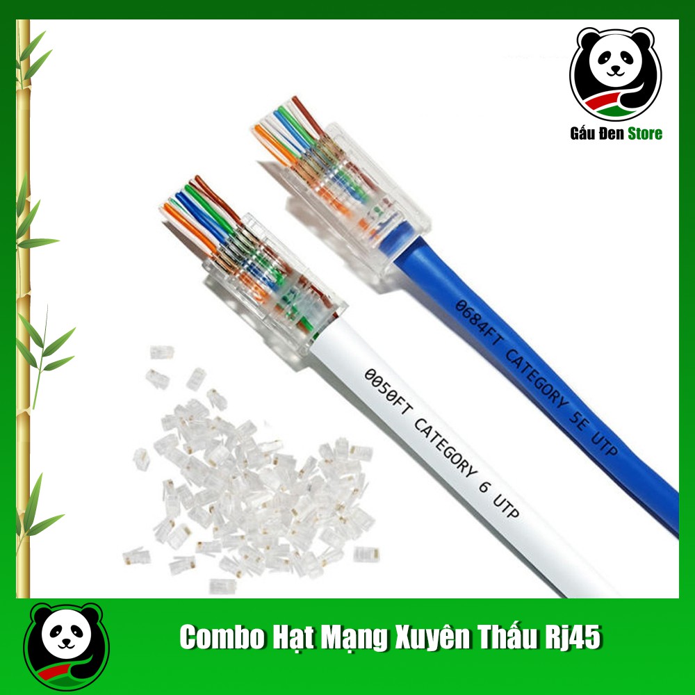 Combo 50 Đầu bấm mạng xuyên thấu rj45 chất lượng đảm bảo