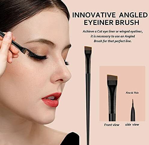 Cọ Tán Chân Mày Cao Cấp Lông Dài MAGA Eyebrow Angled Brush (0.39 Inch)