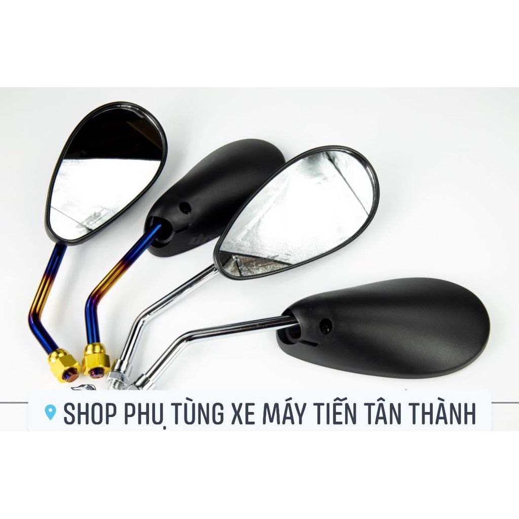 Cặp kính tai thỏ Su  Inox si chrom ( kiếng chiếu hậu xe máy )
