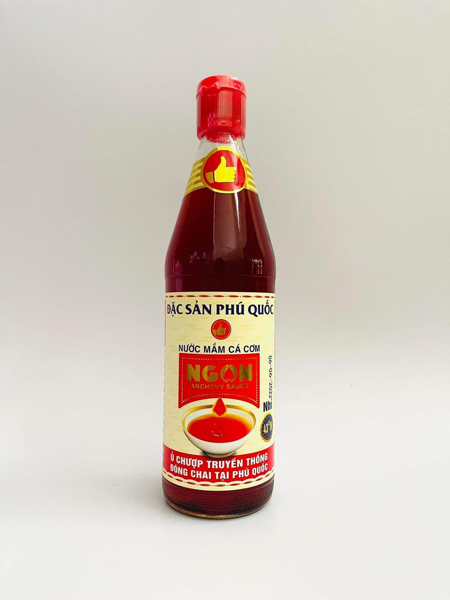 Nước mắm cá cơm Phú Quốc NGON 43 độ đạm/520ml (Cốt Nhỉ)