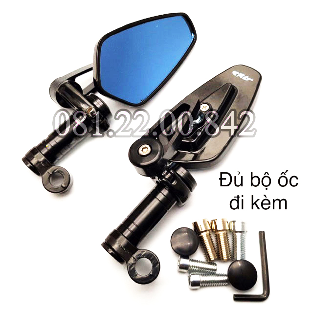 [Màu Đen] 1 đôi gương gù gắn chân gương xe máy giá gồm 1 cặp gương trái và phải thêm ốc bắt chân gương
