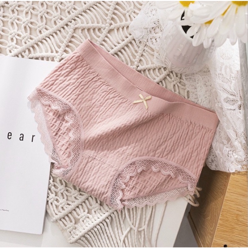Lố 10 quần lót nhăn cotton mềm mát