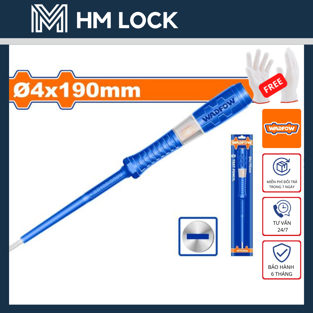 Bút thử điện 3x140mm, 4x190mm wadfow - hàng chính hãng