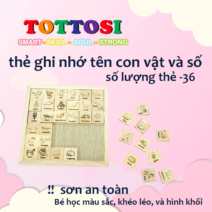 Tottosi Wood puzzle baby kids amusement skills with 36 magic letters-3 years old and above