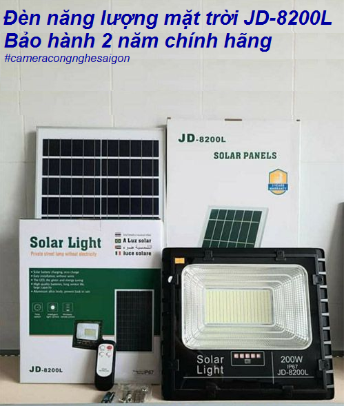 [HCM]ĐÈN NĂNG LƯỢNG MẶT TRỜI JD-8200L (200w)