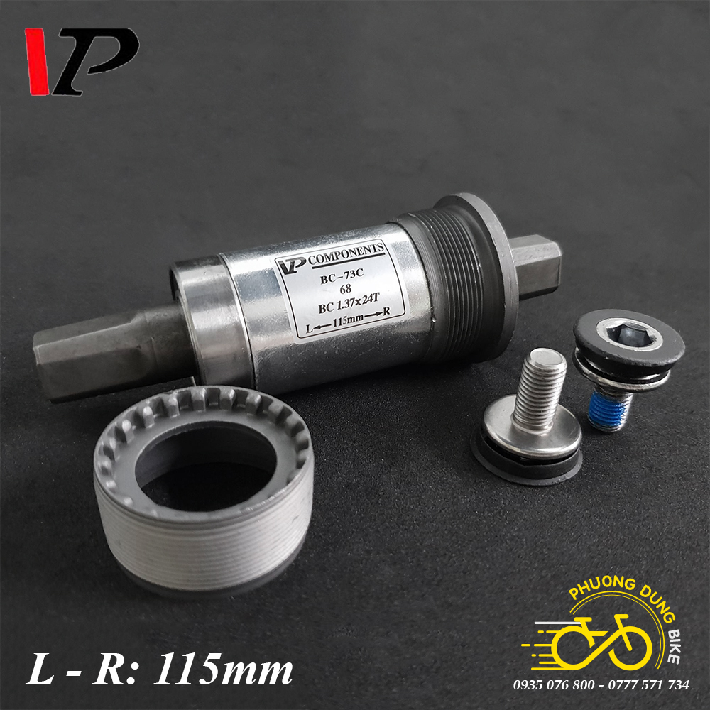 Trục giữa cốt vuông bạc đạn xe đạp VP BC73 - Nhiều Cỡ