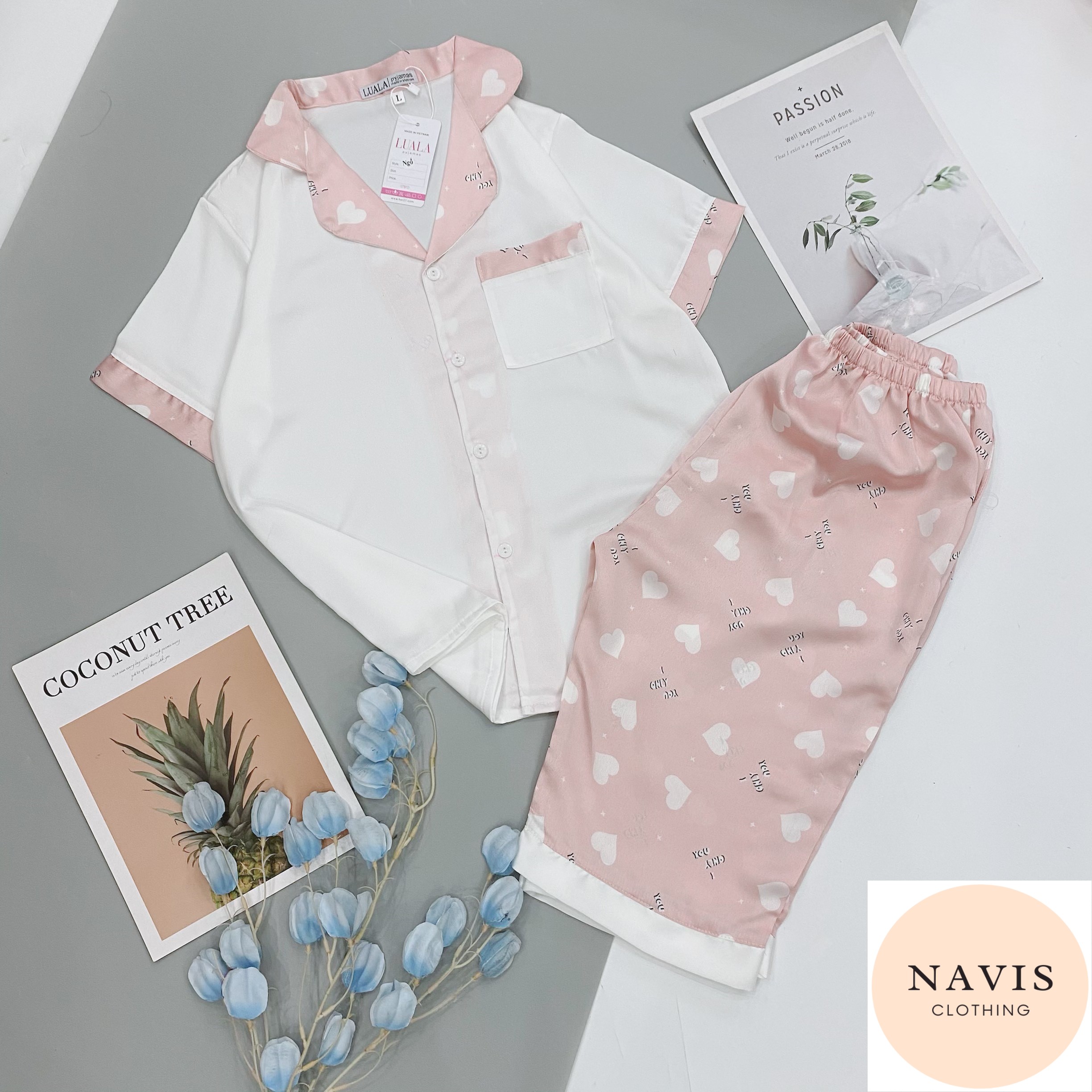 (Siêu Phẩm) Bộ Đồ Ngủ Pijama Lụa Satin Lửng Mẫu Hot 2021