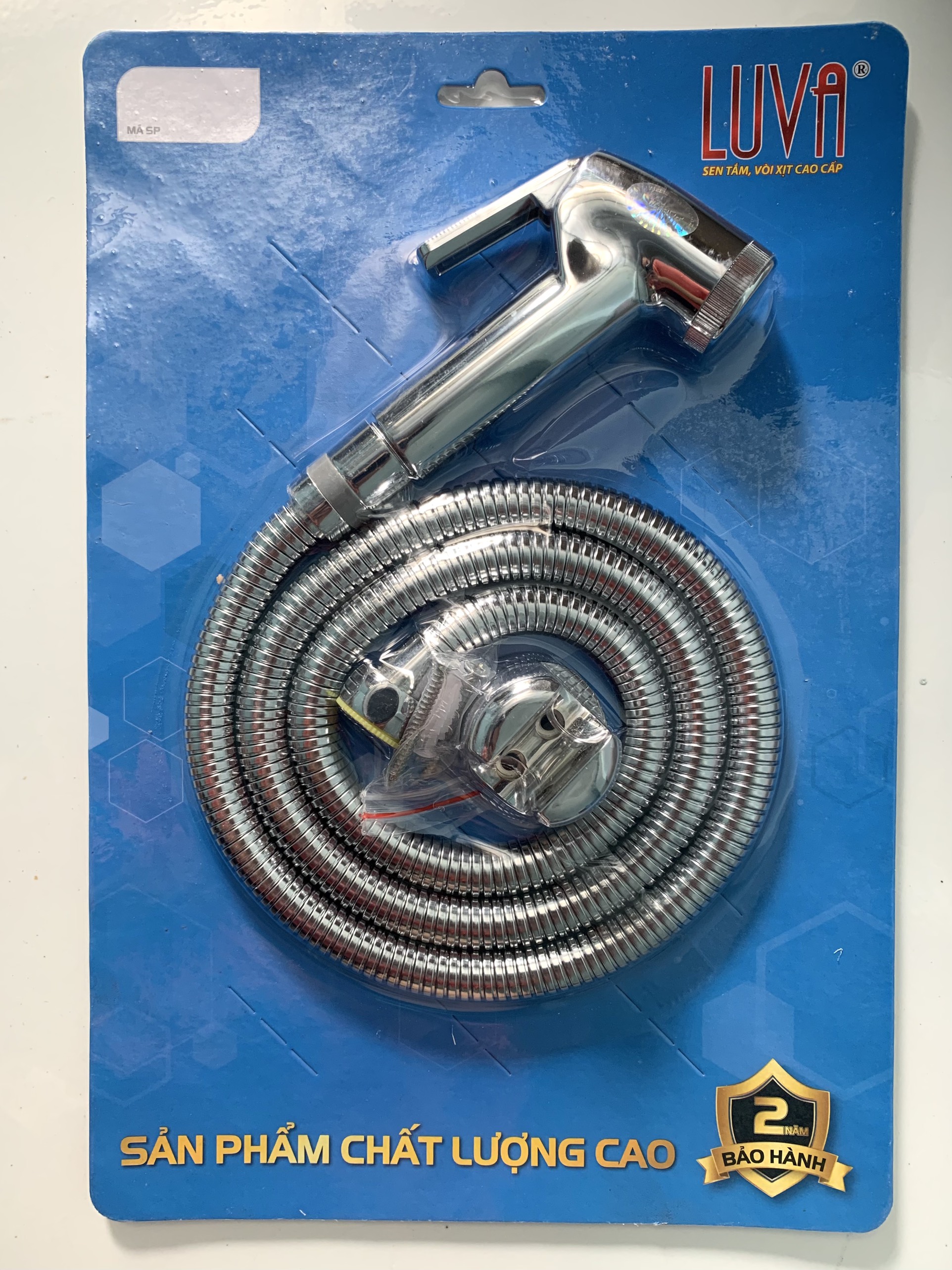 Vòi Xịt Vệ Sinh Inox Mạ Crom Cò Cao Luva