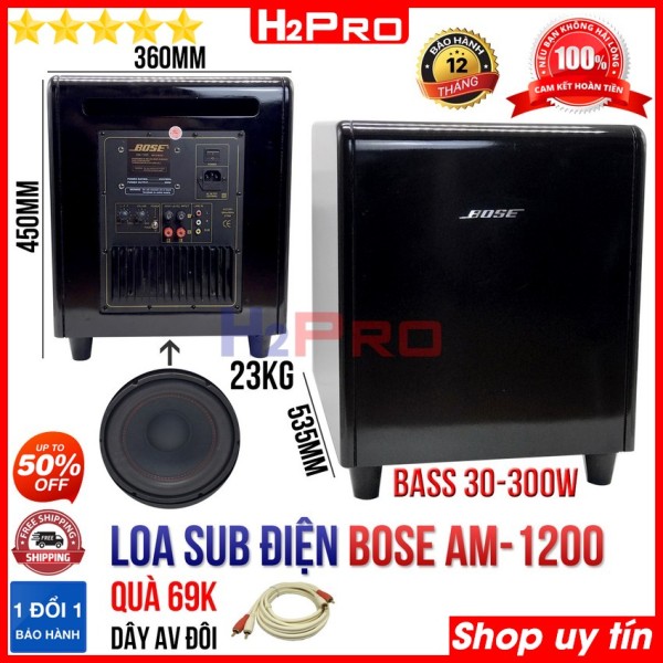 Loa sub điện bass 30 AM-1200 H2Pro-hàng nhập, 300W-bass ấm căng, loa siêu trầm karaoke cao cấp (tặng dây AV đôi 1.8m 69K)