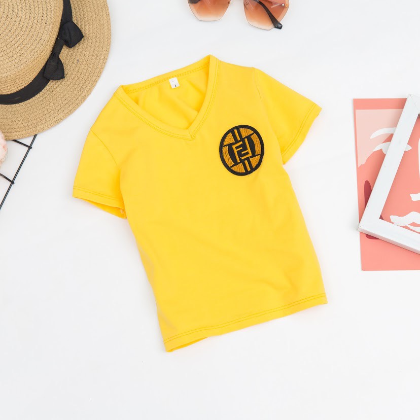 SALE Áo phông cổ tim 100% cotton cho bé