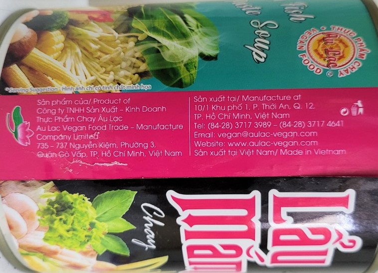 [Hộp 800g] LẨU MẮM CHAY ĂN LIỀN [VN] ÂU LẠC Vegan Fish Paste Soup