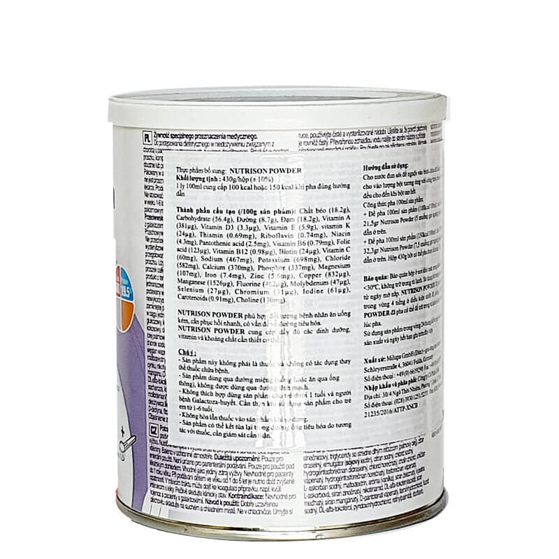 Sữa Nutrison Powder 430g (dinh dưỡng cho người ốm)