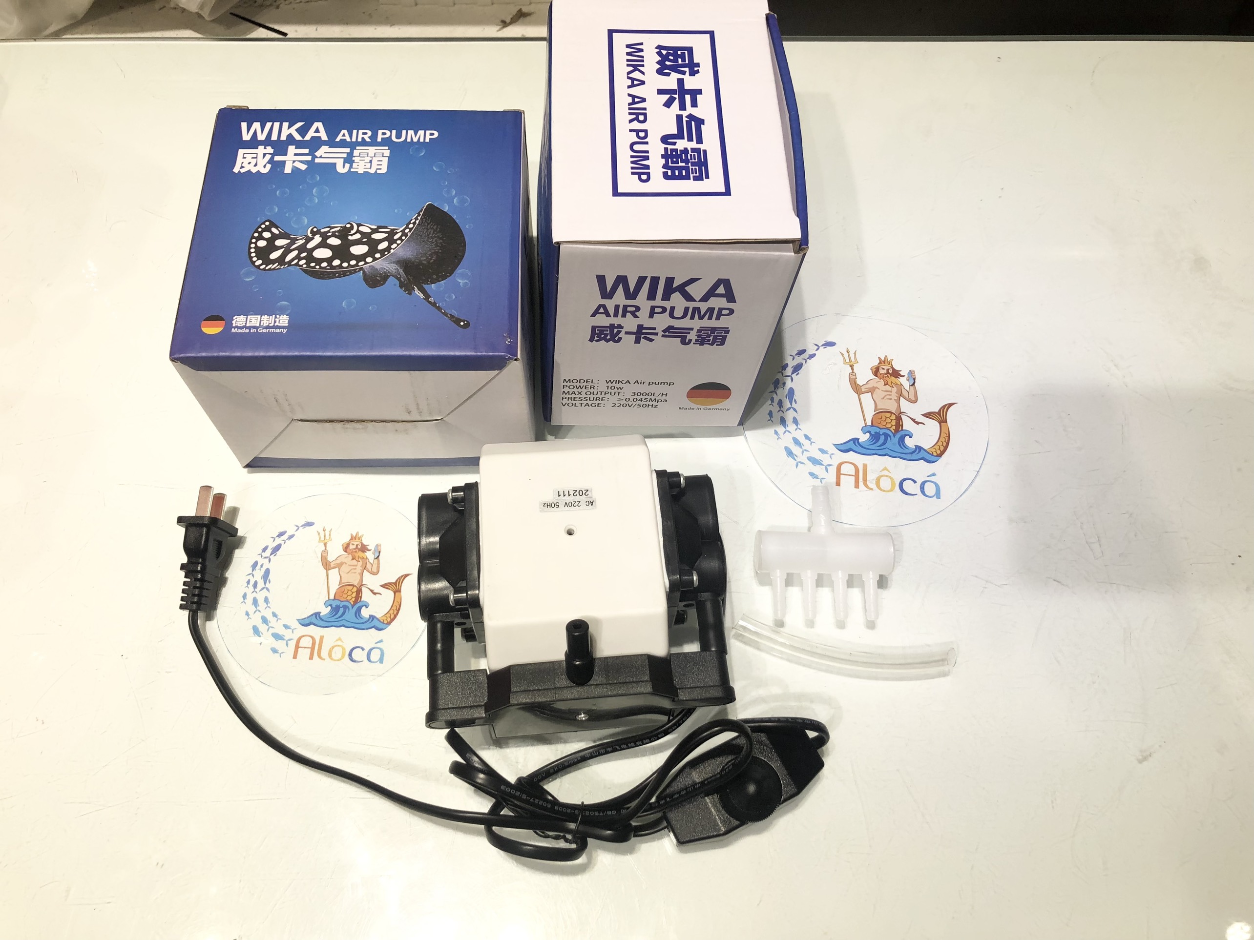 Máy bơm, sục khí oxy WIKA AIR PUMP (PJ-01-10W) cho bể cá cảnh.