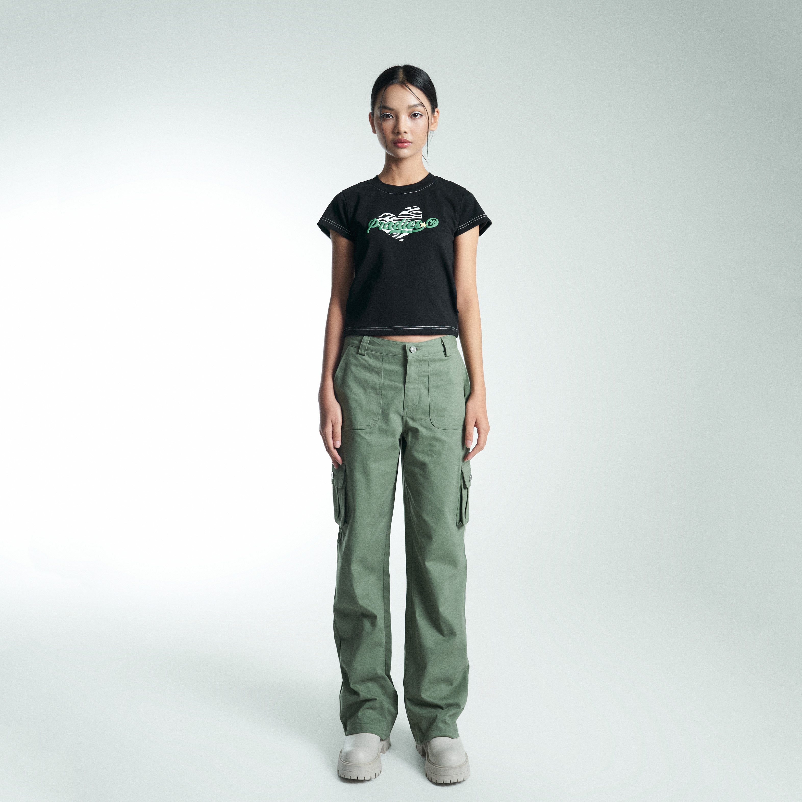 Áo Thun Baby Tee Nữ PRADIES Zebra Heart