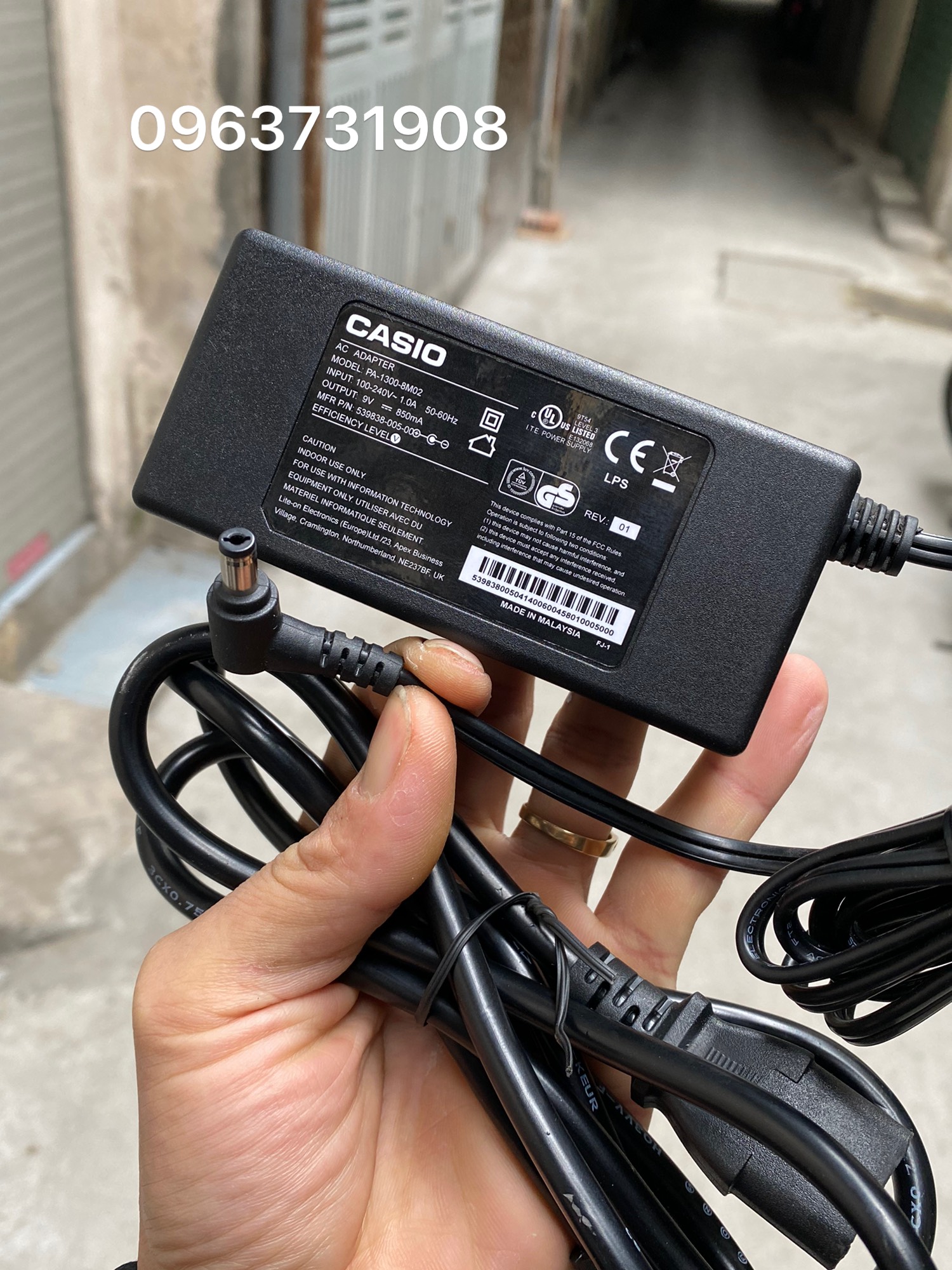 Adapter nguồn cho đàn casio ctk-660l 9v 850ma