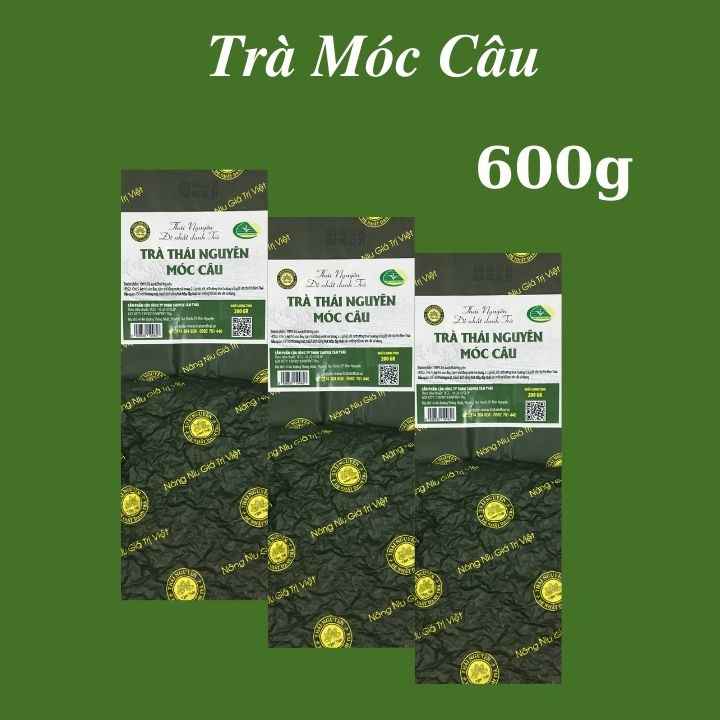 Trà Móc Câu Tân Cương Thái Nguyên 600g Trà Xanh Tâm Thái Trà Thái Nguyên Móc Câu 3 gói 200g Chè Thái Nguyên Đặc Biệt