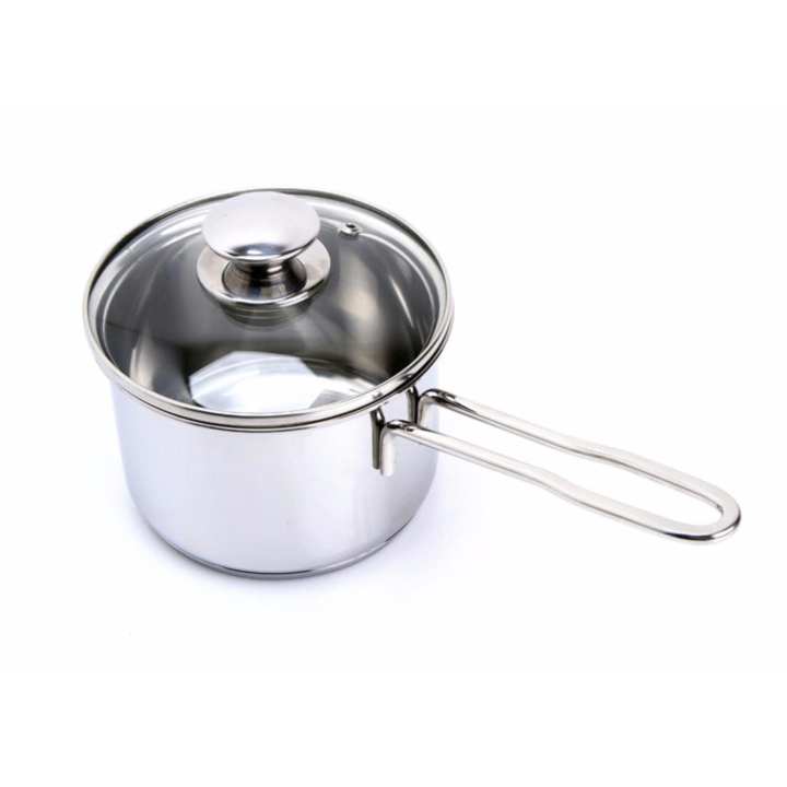 Quánh Inox Nắp Kính 14cm Five star