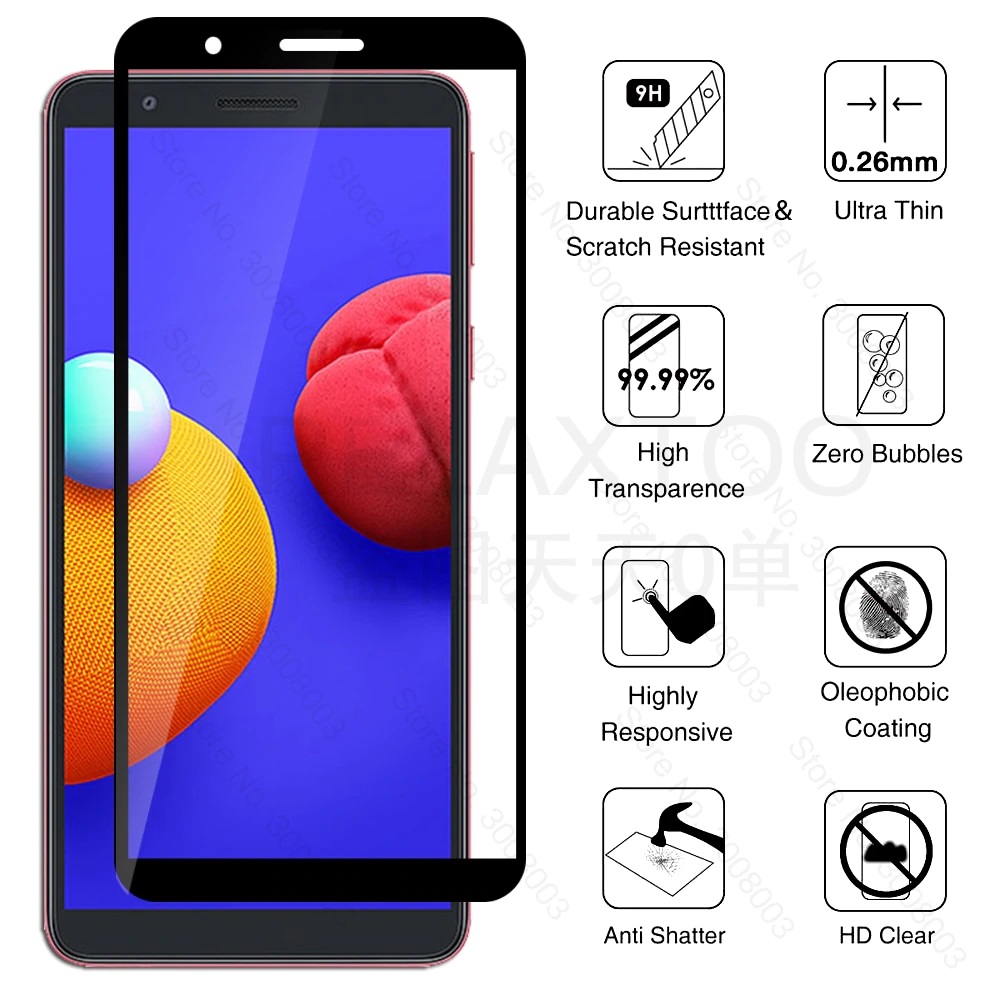 Kính cường lực điện thoại samsung A01 Core full keo full màn hạn chế vân tay siêu cứng