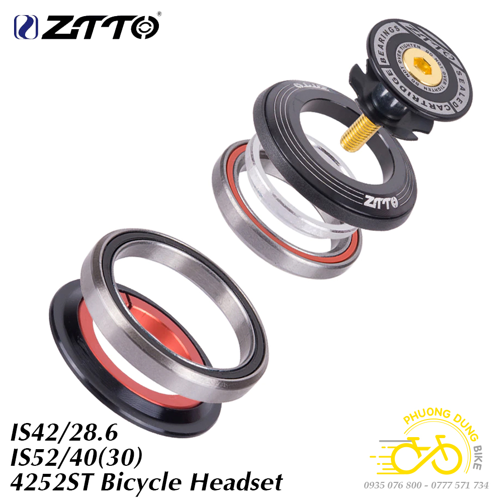 Chén cổ bát phốt thả bạc đạn xe đạp ZiTTO 42/52mm