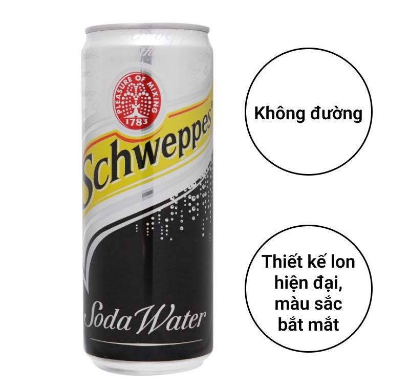 Thùng 24 Lon Nước Soda Schweppes/Tonic Lon 320ML
