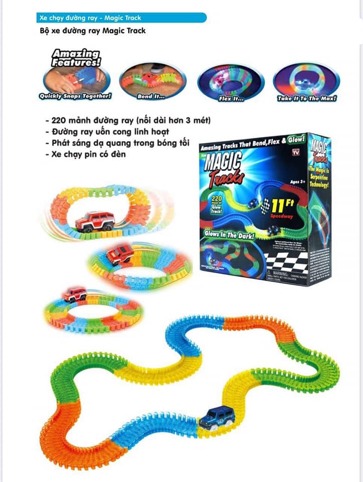 Bộ Lắp Ráp Đường Đua MAGIC TRACKS 220 Chi Tiết