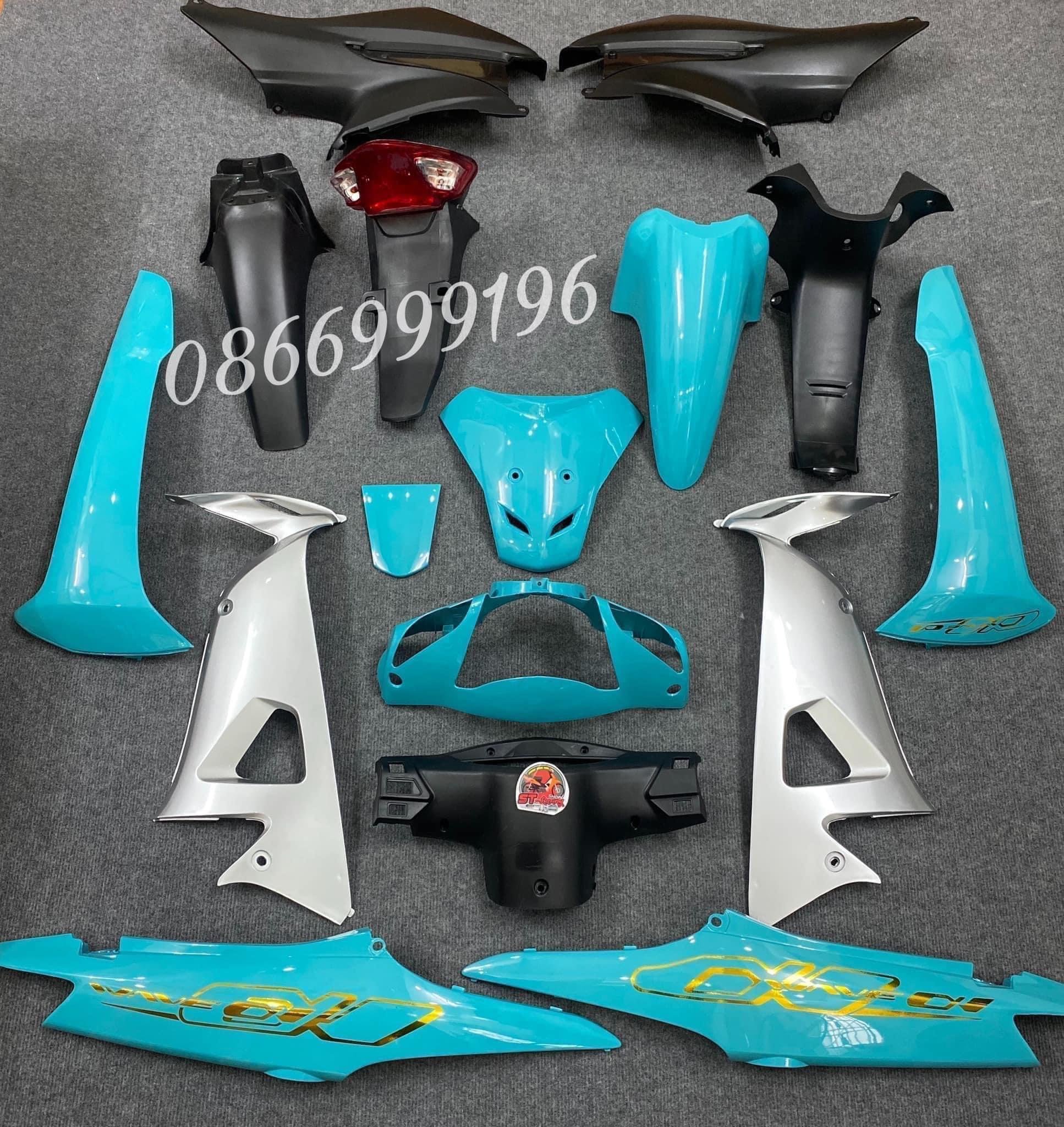 BỘ VỎ NHỰA Wave Alpha 100 - Wave 50cc - Wave Rs ( kèm tem ) MÀU ĐỘ.....