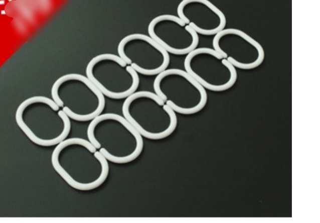 Set 12 Móc Khoen Nhựa Rèm Phòng Tắm TGB12