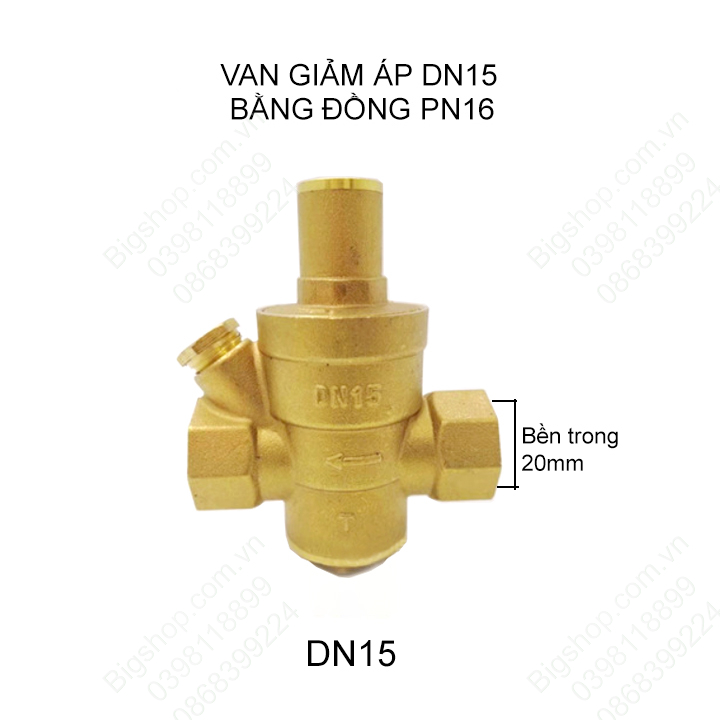 Van điều chỉnh giảm áp suất nước DN15, DN20, DN25 tùy chọn