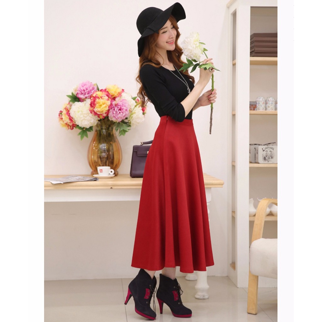 Chân Váy Xòe Dài Trẻ Trung