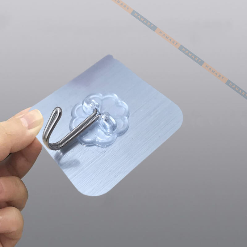 COMBO 5 Miếng Dán Tường Ánh Kim INOX Móc Treo Đồ Đa Năng Chịu Lực Siêu Dính Tường