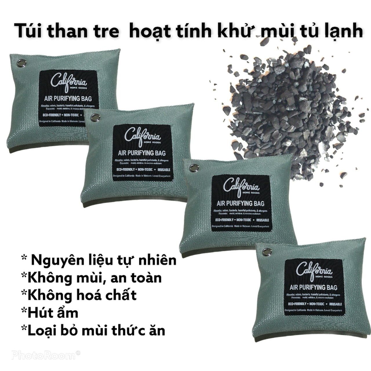 THAN HOẠT TÍNH TRE KHỬ MÙI, HÚT ẨM (TÚI 200G)