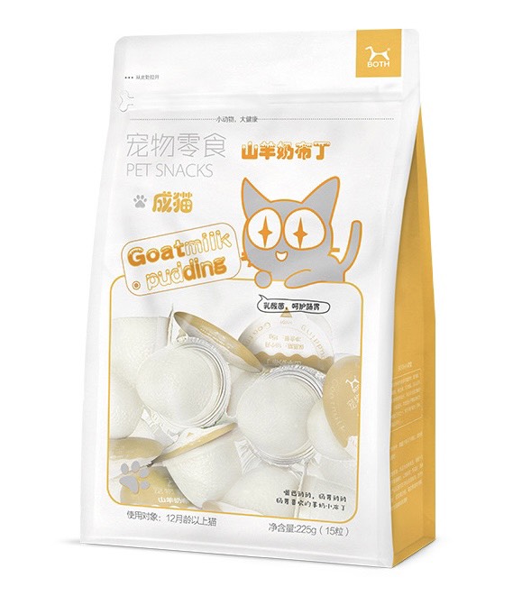 BOTH - Thạch Pudding Sữa Dê Bổ Sung Canxi Cho Mèo - Túi 15 Viên (225 Gram/Túi)