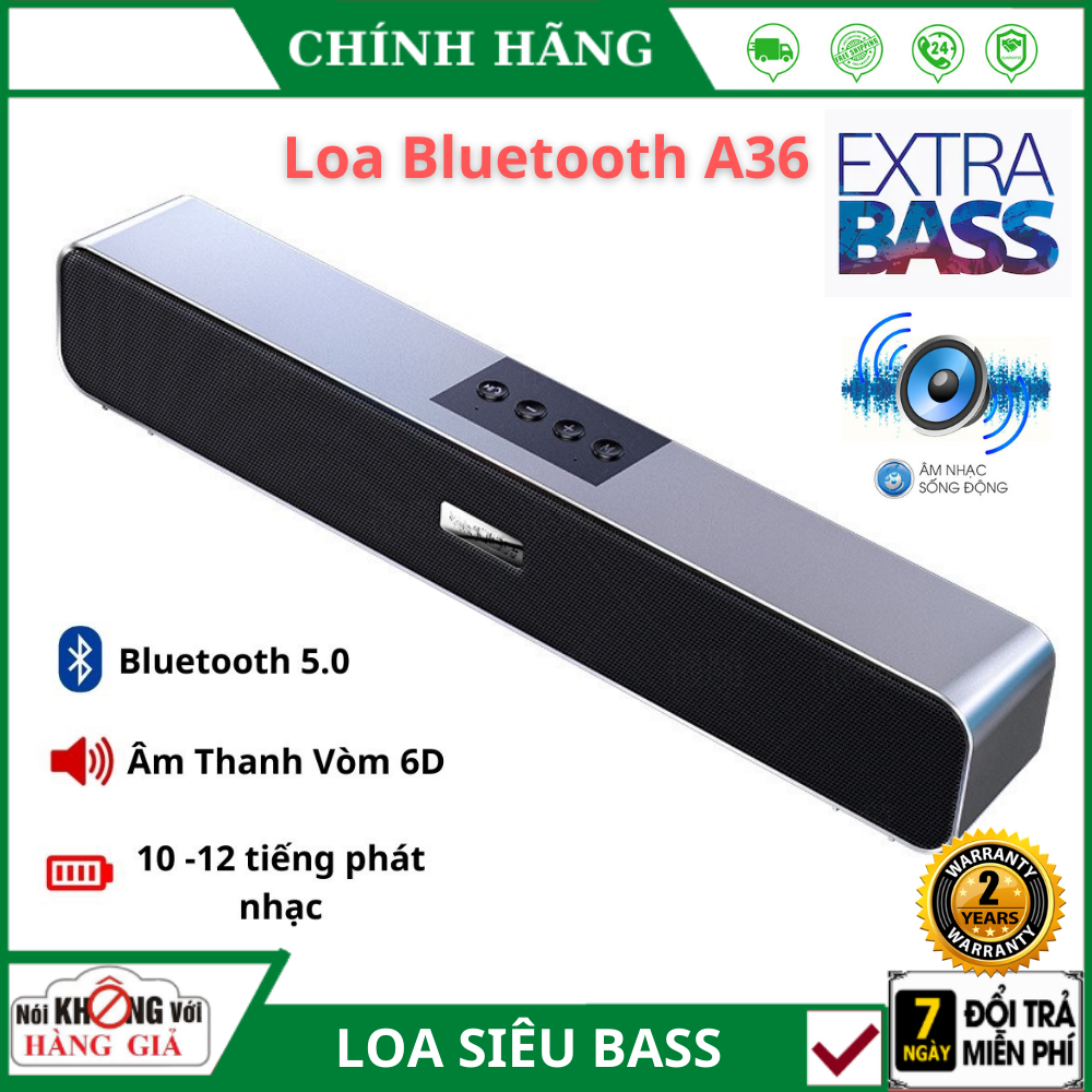 Wireless Bluetooth speaker A36 pro bass 2023 audio listening to music watching movies pole was with 4 speakers plus enjoy for surround sound 6d compatible phone laptop computer TV pc