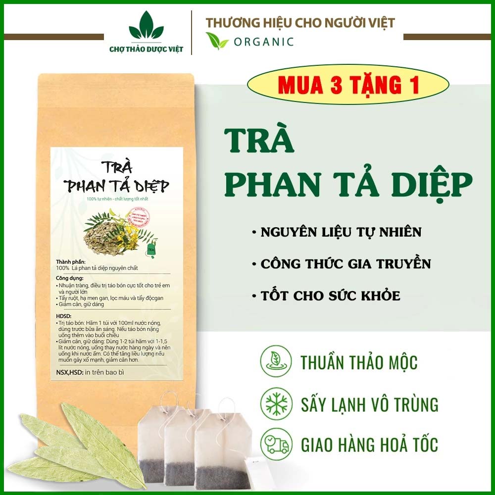 Trà phan tả diệp túi lọc, phan tả diệp bịch 30 túi x 3g, hỗ trợ thanh lọc cơ thể - Chợ Thảo Dược Việt