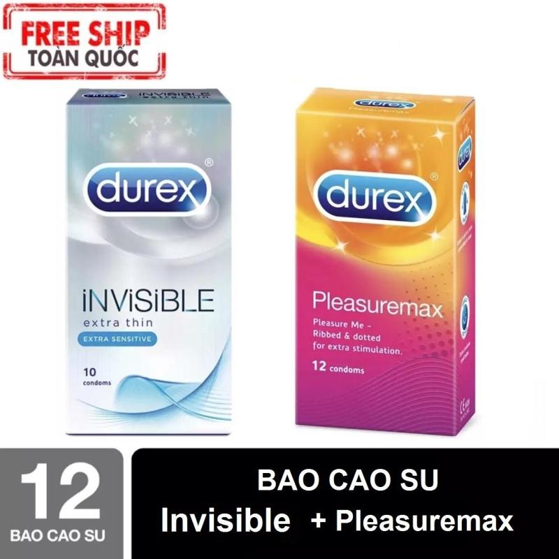 [MUA 01 TẶNG 01] BCS Durex Invisible Extra Thin cực siêu mỏng + Durex Pleasuremax gân gai [che tên sản phẩm] cao cấp