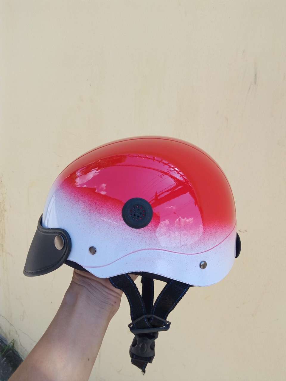[HCM]nón bảo hiểm 1/2 đầu son 2 lai mẫu mói ( lót thường )