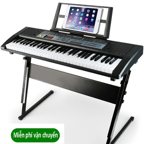 ( Mới 2024) Đàn Piano Điện , Đàn Piano 61 Phím Tặng Kèm Micro Hát - Cho Bé Học Đàn Tại Nhà Phát Triển Tay, Trí Não , Quen Thuộc Bàn Phím , Đàn Kỹ Thuật Số Âm Cực Hay - Bảo Hành 12 Tháng Đổi Mới