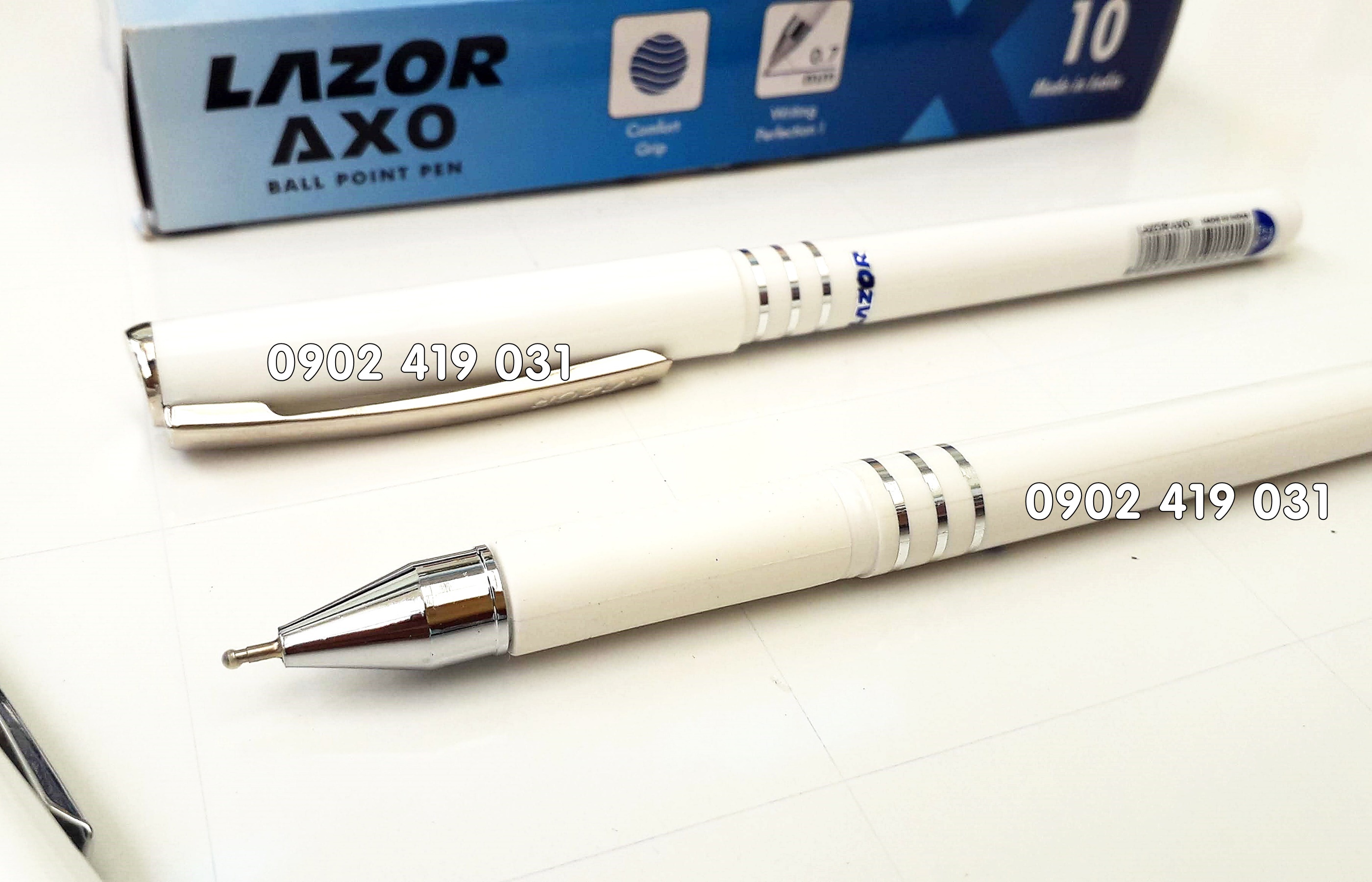Hộp 10 Bút bi Lazor Axo nét 0.7mm [ Thương hiệu Linc - Ấn Độ ]