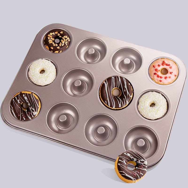 Khuôn donut chống dính tròn 12 bánh