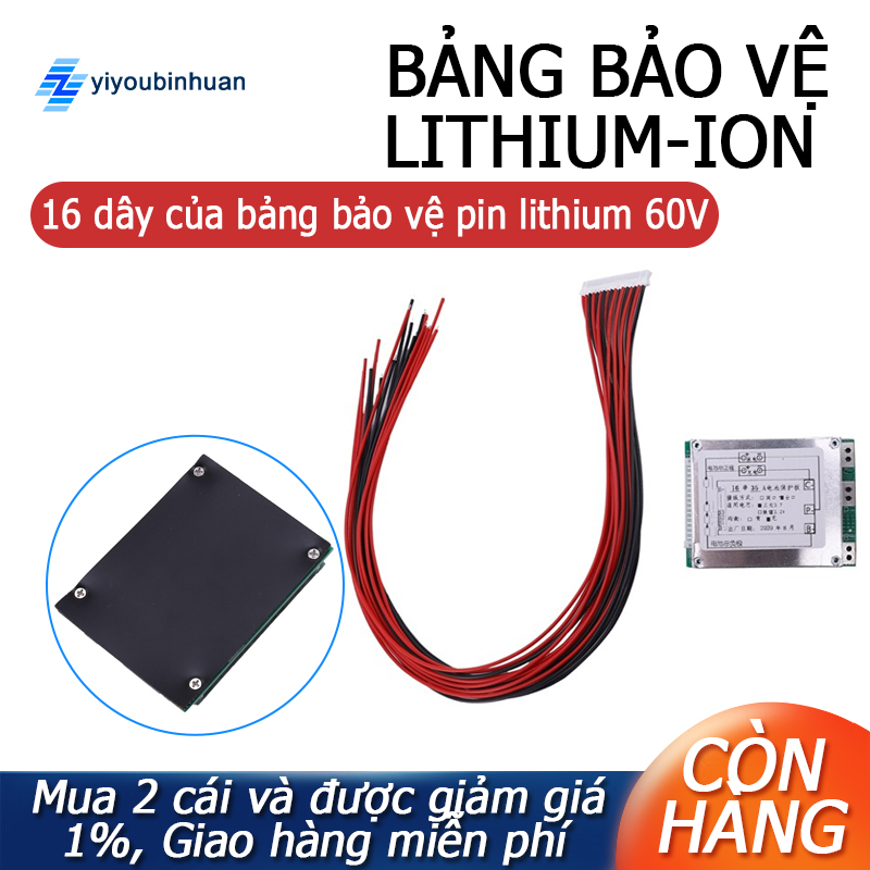 16s 60v 35a li-ion lithium 18650 battery bms pcb protection board with ups energy inverter