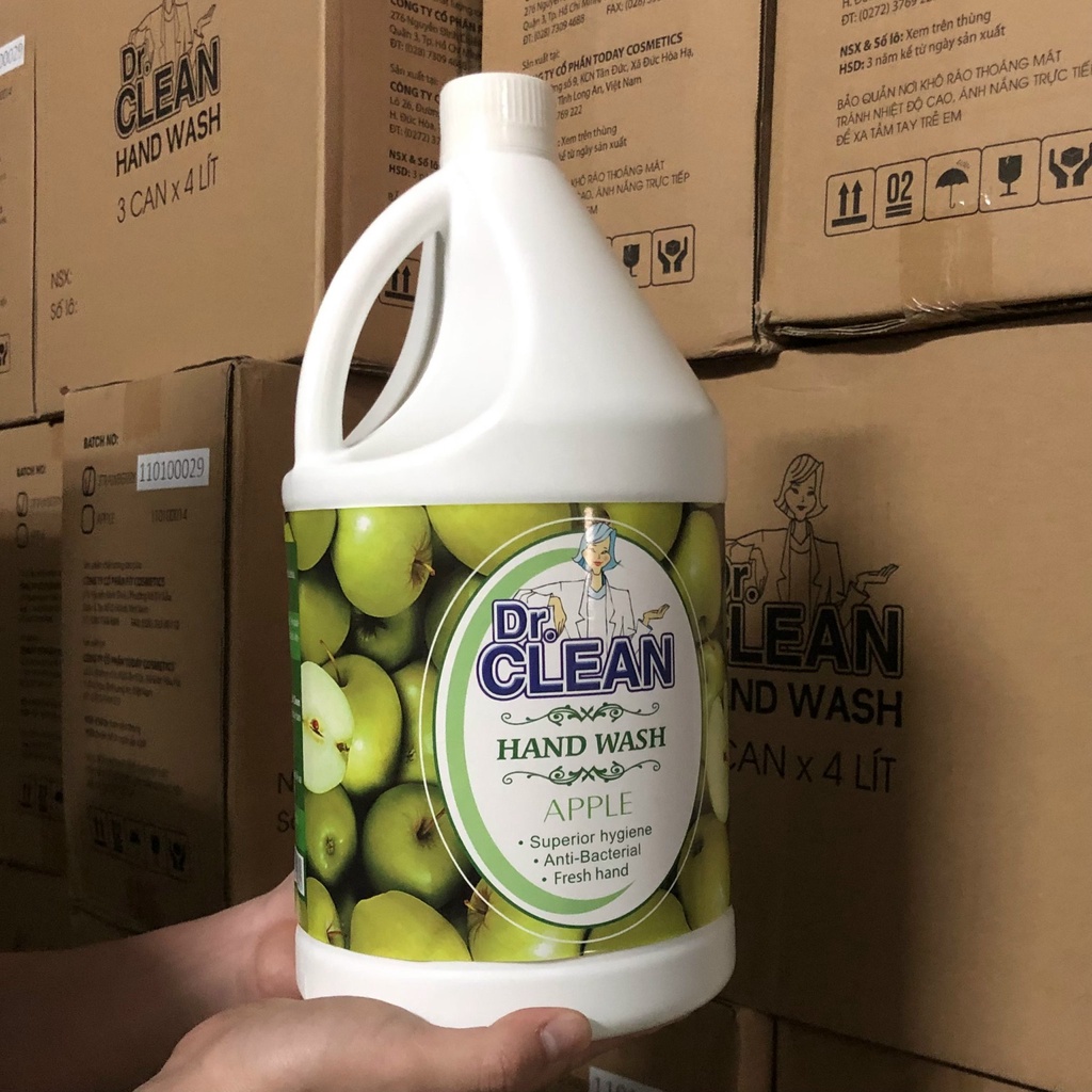 Sữa rửa tay, nước rửa tay Dr.Clean can 4 lít