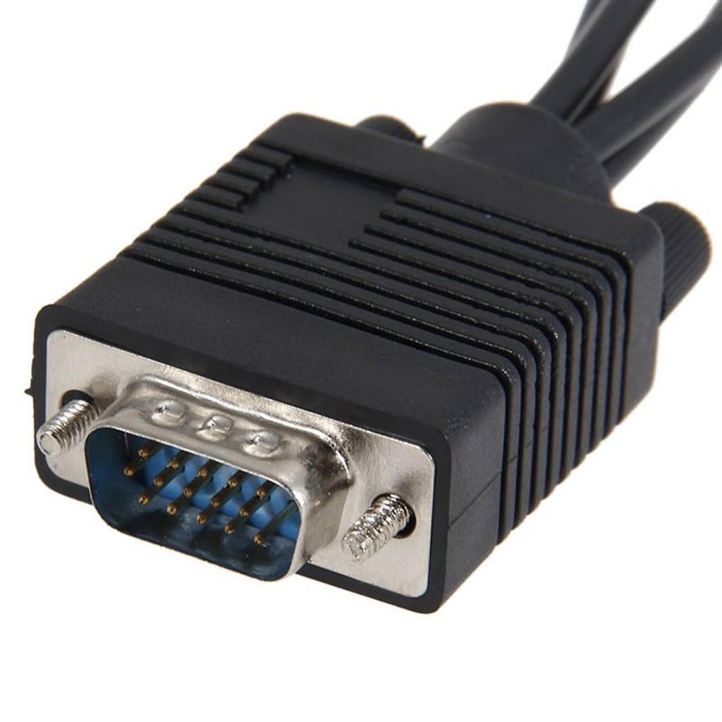 Cáp chuyển đổi VGA to Svideo và Composite AV (Đen) Ladano