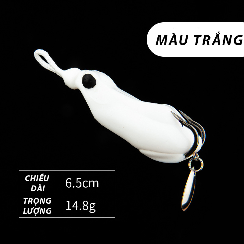Mồi giả câu lure cao cấp, mồi câu giả ếch mềm, mồi câu lure ếch sấm sét