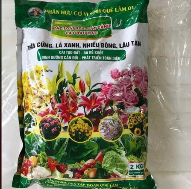Phân hữu cơ vi sinh Quế Lâm- gói 2kg dạng viên
