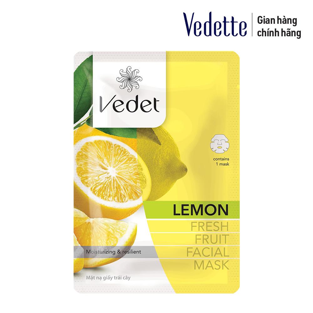 Mặt nạ chiết xuất chanh Vedette Fresh Fruit Lemon