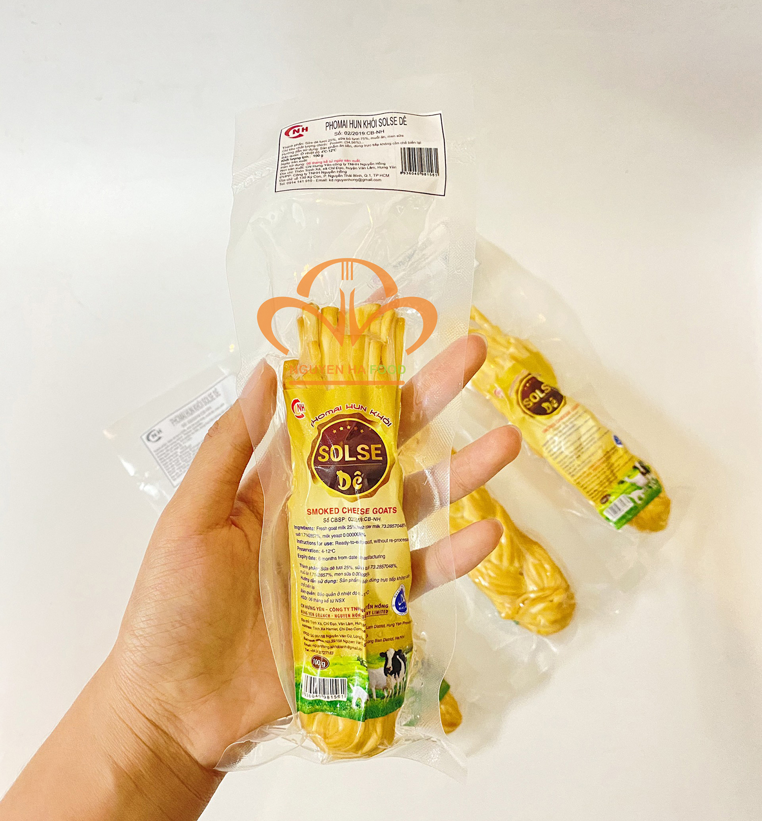 Combo 5 cây phomai xông khói sữa Dê (5 cây 100g)