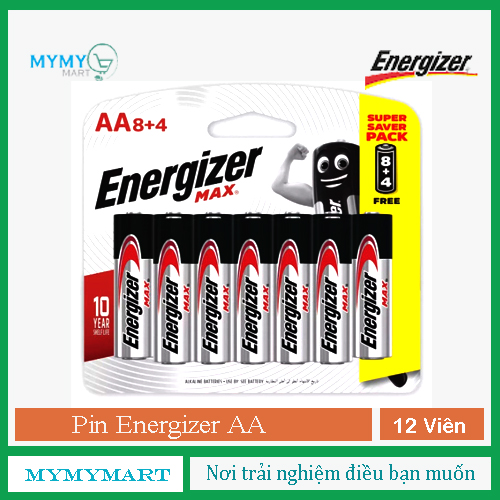 [HCM]PIn AA energizer E91 BP8+4 (Vỉ 12 Viên)