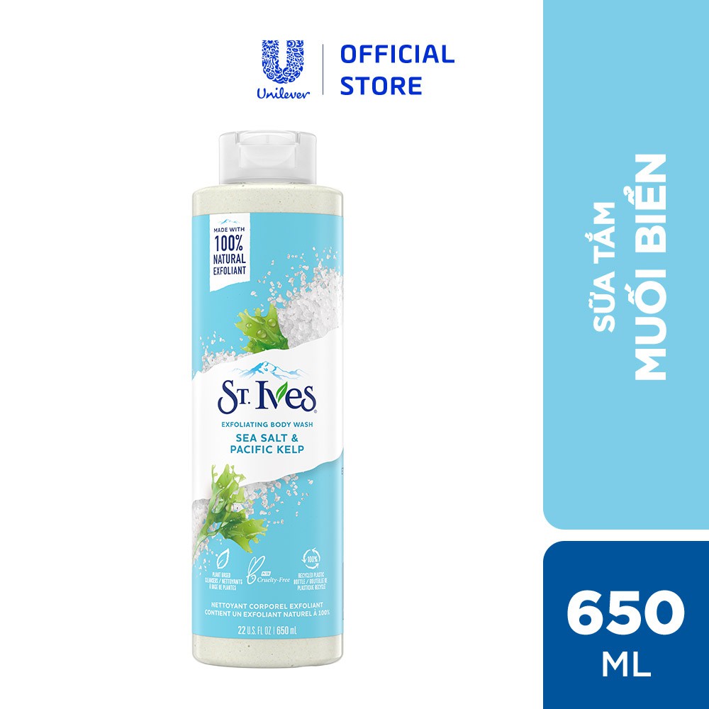 Sữa Tắm St.Ives - Sữa Tắm Tẩy Tế Bào Chết ST. IVES Dịu Nhẹ Dưỡng Da Sáng mịn 650ml
