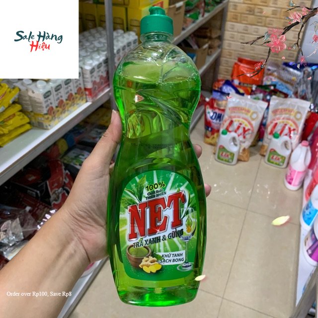 Combo 2 Chai Nước Rửa chén NET đậm đặc trà gừng (750g /chai)